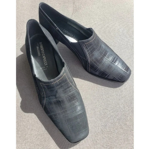 BNWT Roberto Capucci Black Heels made  in Italy 7.5 - Picture 9 of 10